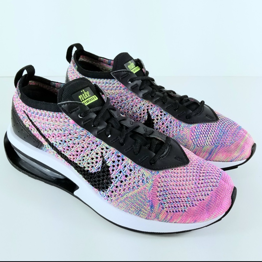 Nike Pink and Black Flyknit Sneakers